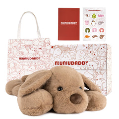 Niuniu Daddy weighted dog plush invites a comforting hug.