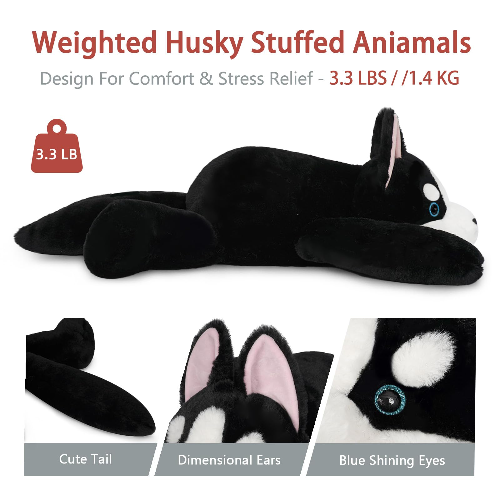 Niuniu Daddy weighted husky beside-bed cuddle companion for relaxation