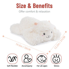 Niuniu Daddy weighted sheep plush on a couch demonstrates versatile home comfort