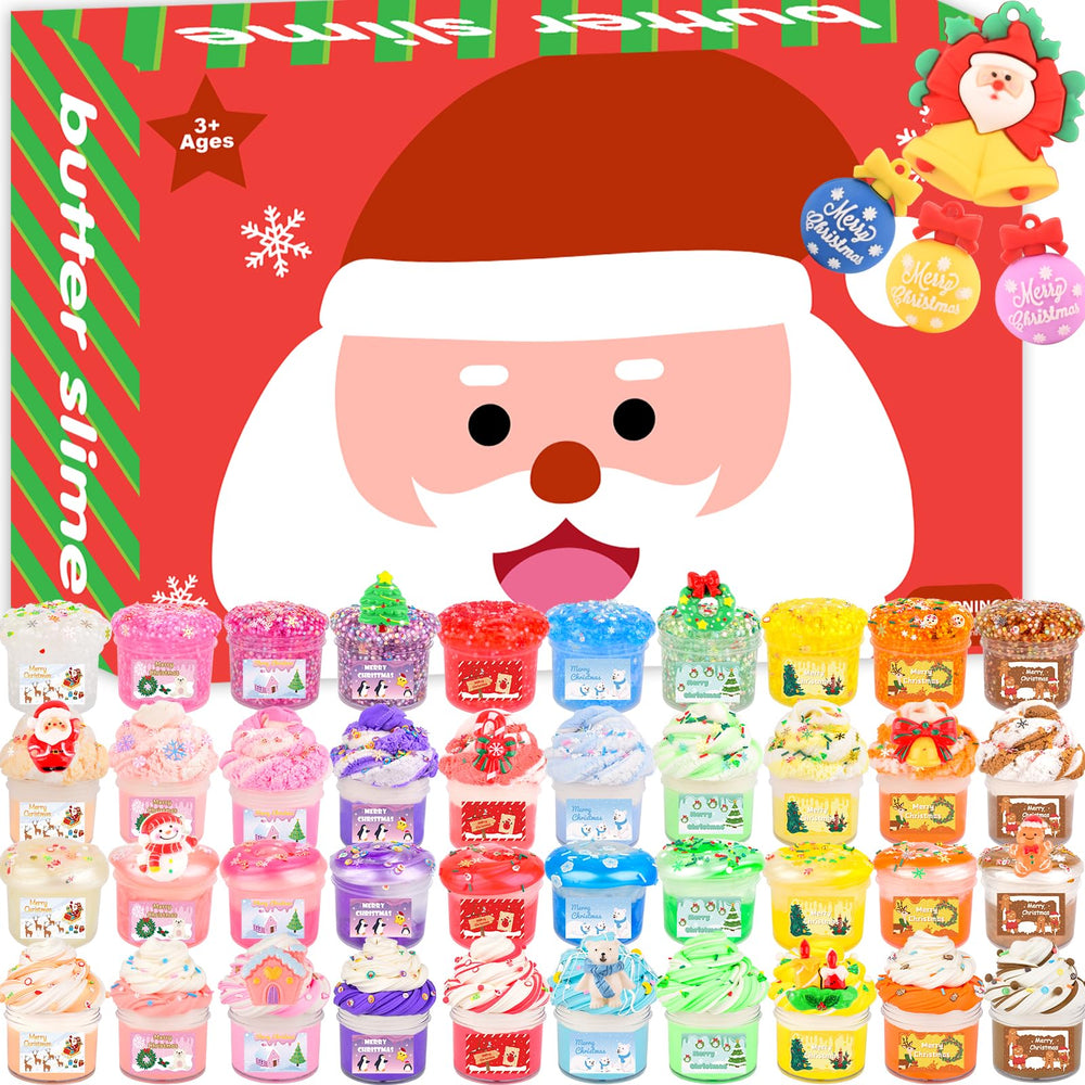 NiuSphere 40-pack Christmas slime kit offers varied textures for creative holiday play