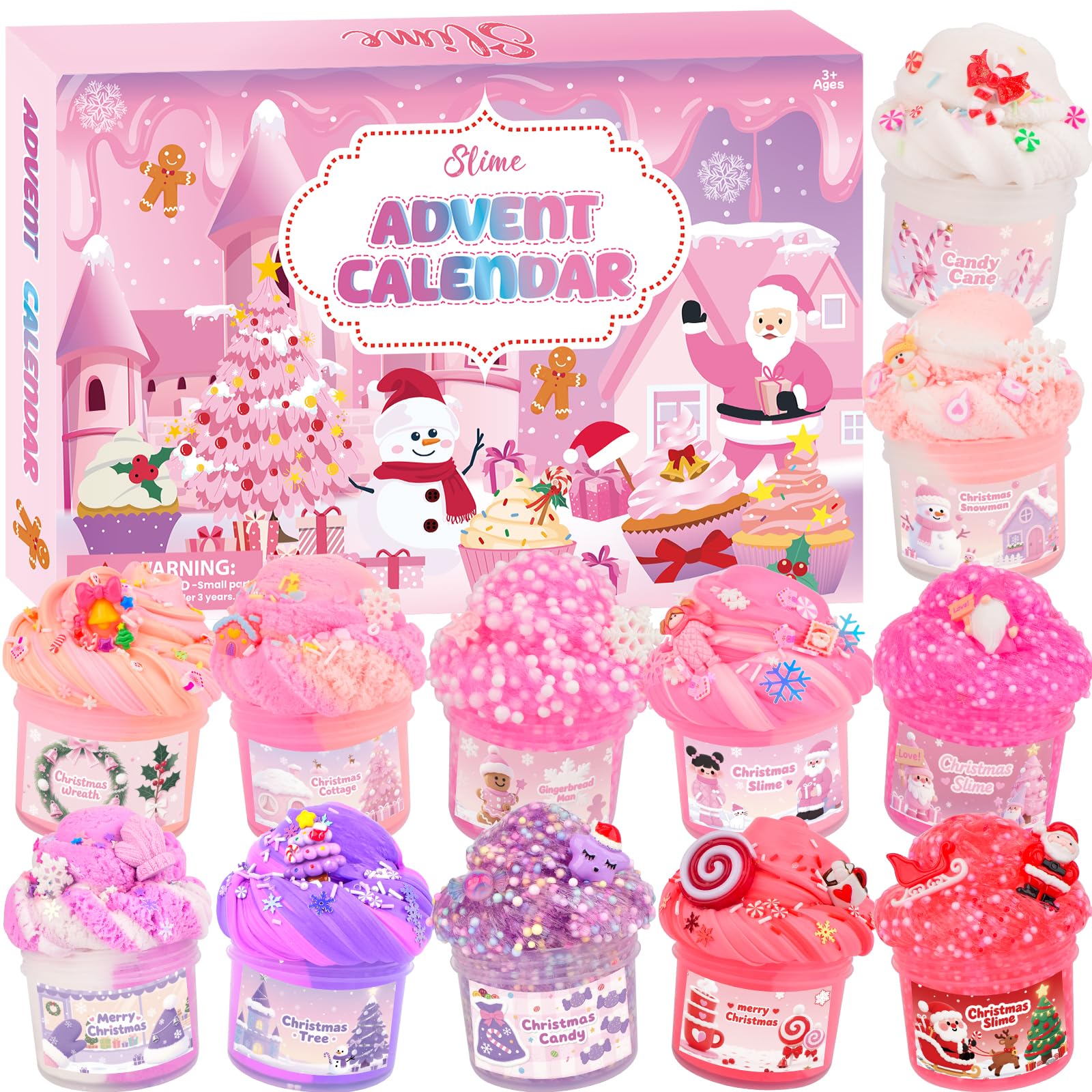 NiuSphere Slime Advent Calendar 2025 front view, festive countdown gift for kids