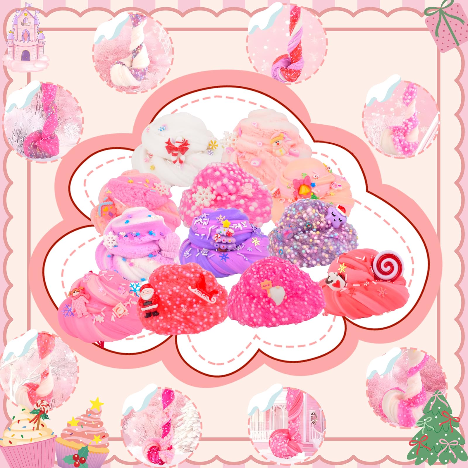 NiuSphere Slime Advent Calendar 2025 gradient pink theme brightening holiday decor