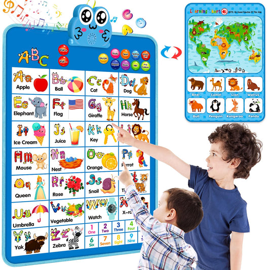 Niwoed interactive wall chart front view supports early letter recognition