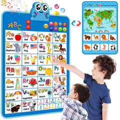 Niwoed interactive wall chart front view supports early letter recognition