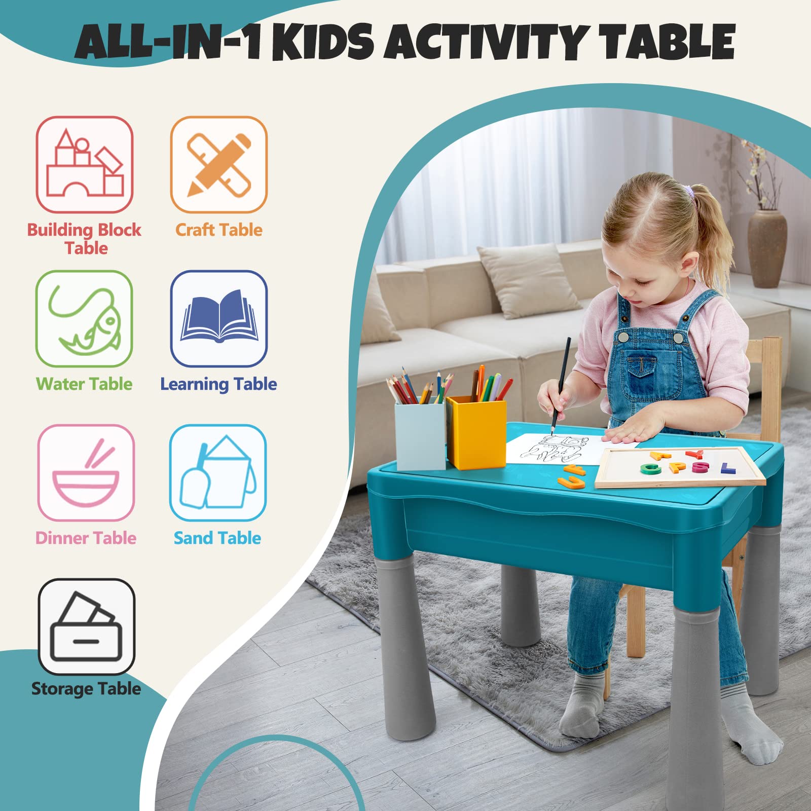 NIWOTA 105-piece colorful blocks for versatile building play.