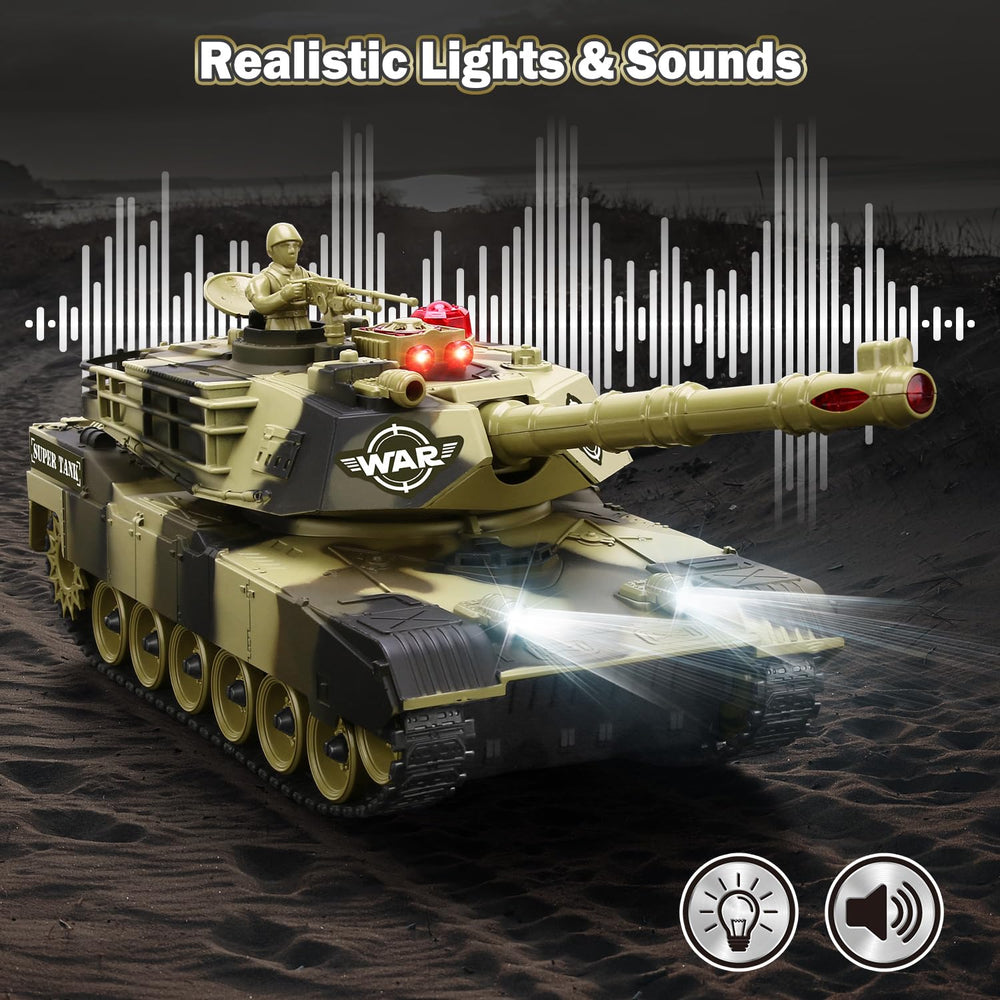 NIWOTA RC tank with turret rotating 350 degrees for dynamic battles