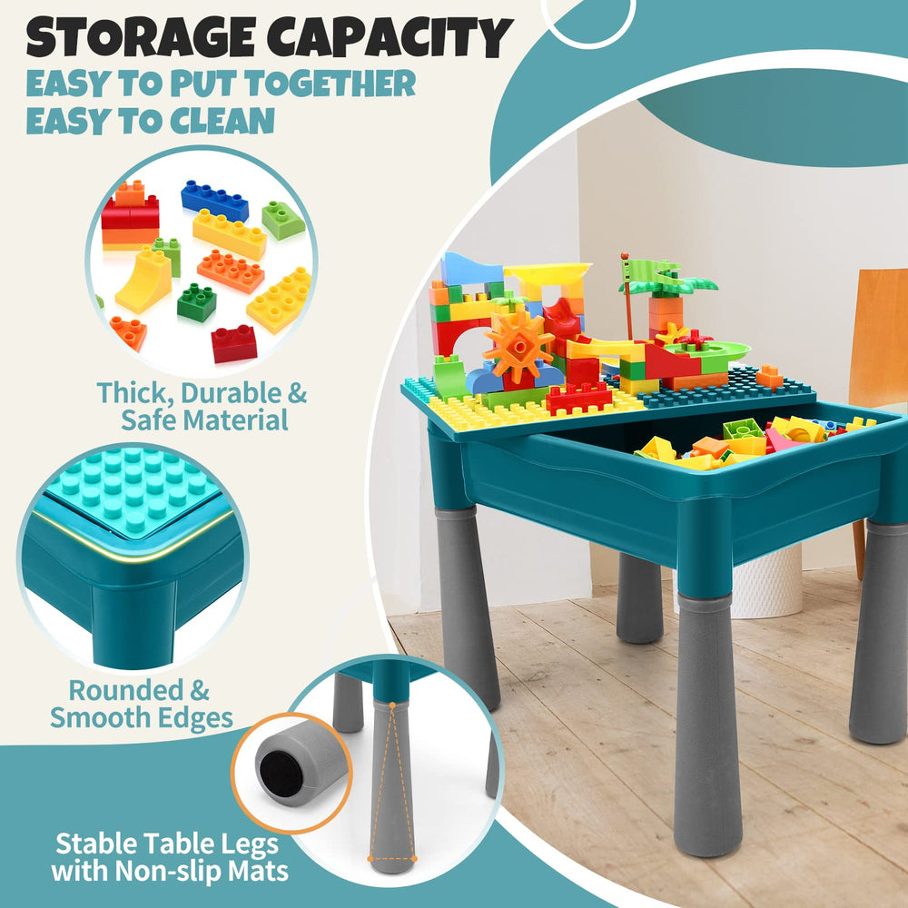NIWOTA sand and water table option adds tactile play opportunities.