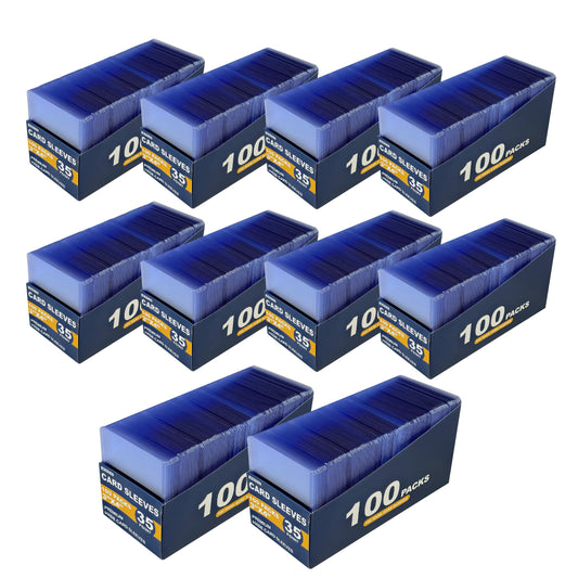 NIXITLO bulk 1000 hard card sleeves protecting collectibles from bends and dust