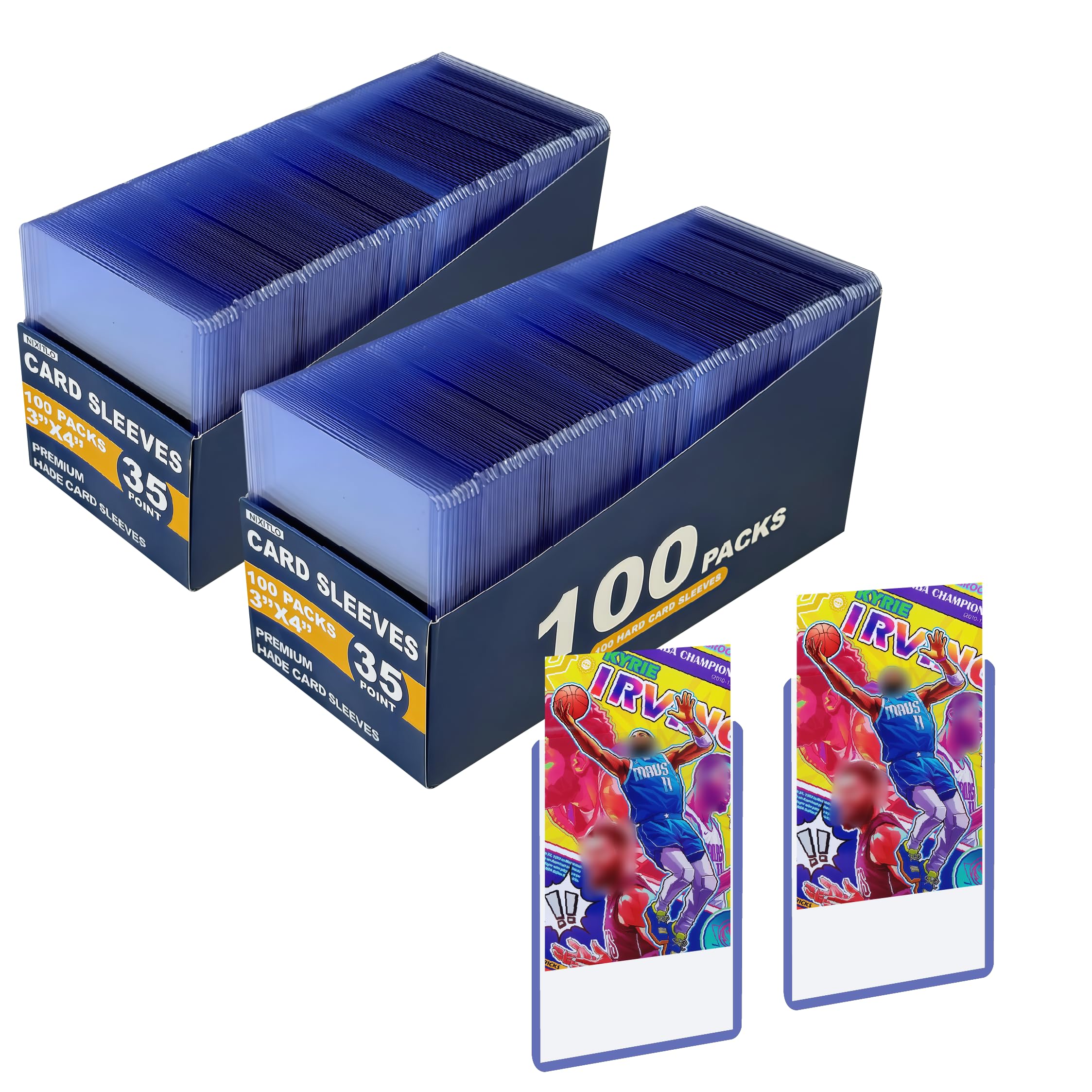 Nixitlo 200 hard card sleeve protects baseball cards from scratches and bends