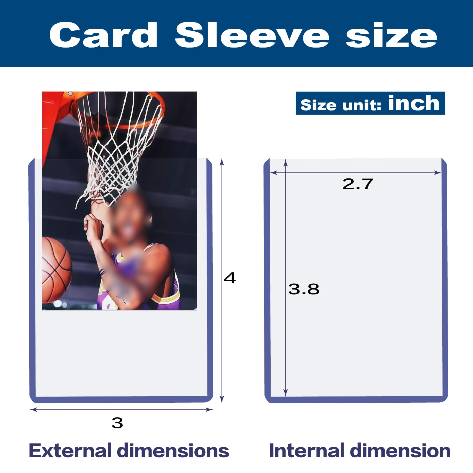Nixitlo 200 hard card sleeve guards basketball cards against edge wear