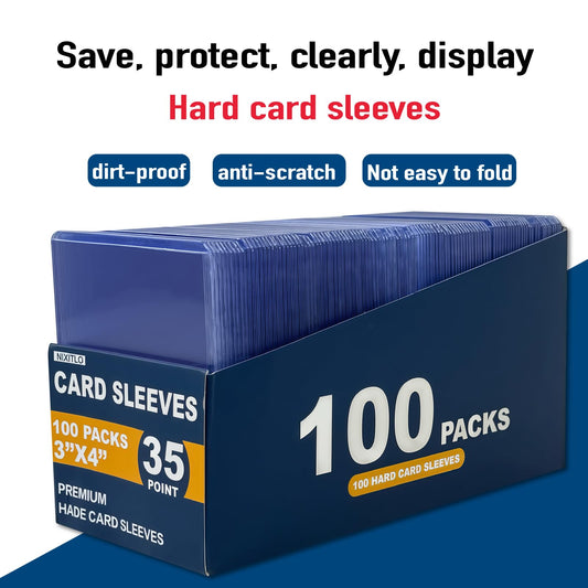 Nixitlo 200 hard card sleeve shields football cards from dust and warping