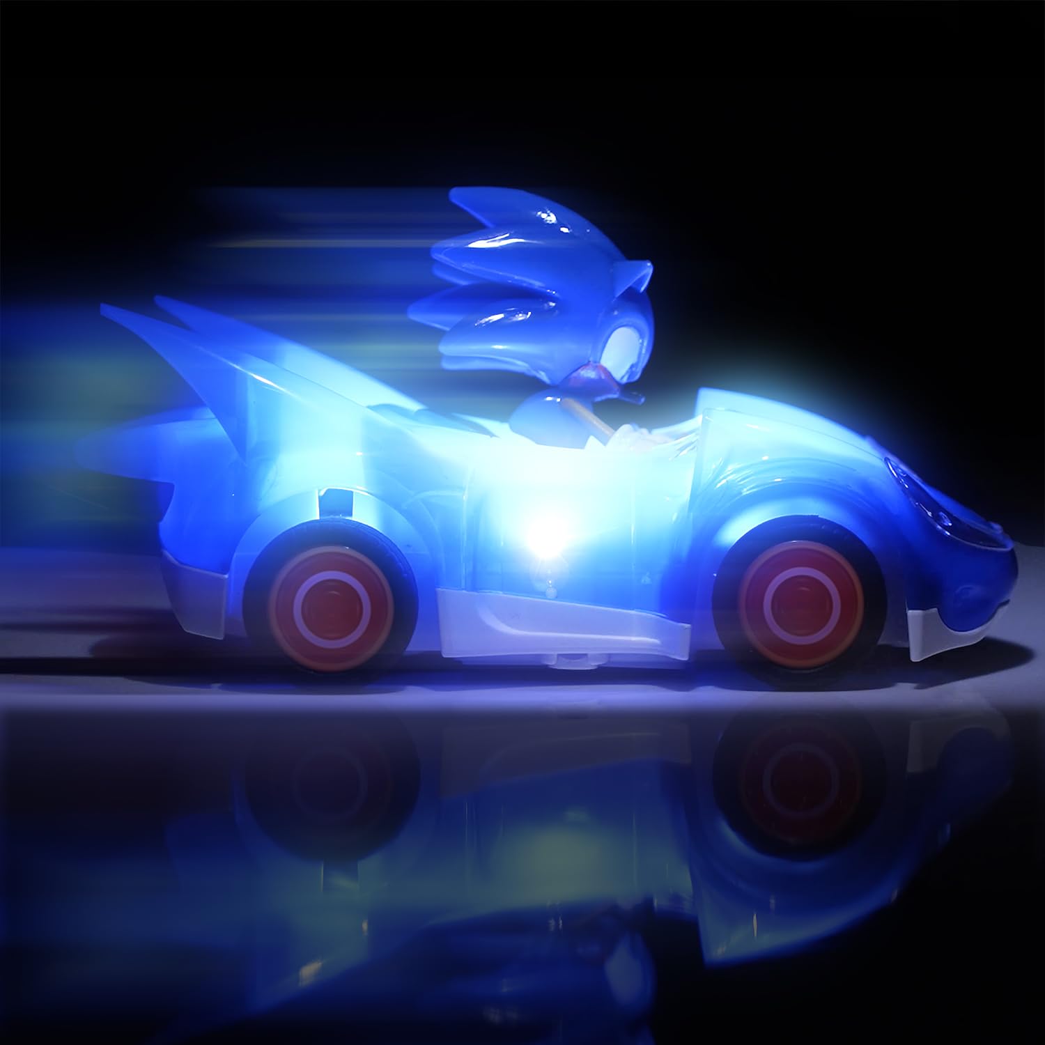 NKOK Sonic Glow Racer glow mode close-up for extended play sessions.