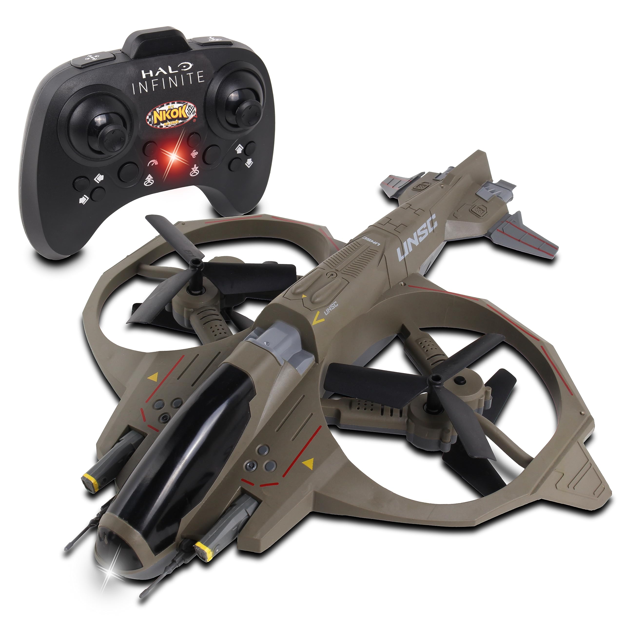 NKOK Halo Infinite AV-49 Wasp front view showing VTOL design for immersive play