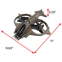 NKOK Halo Infinite AV-49 Wasp RC flight image emphasizes 2.4GHz responsiveness indoors and outdoors