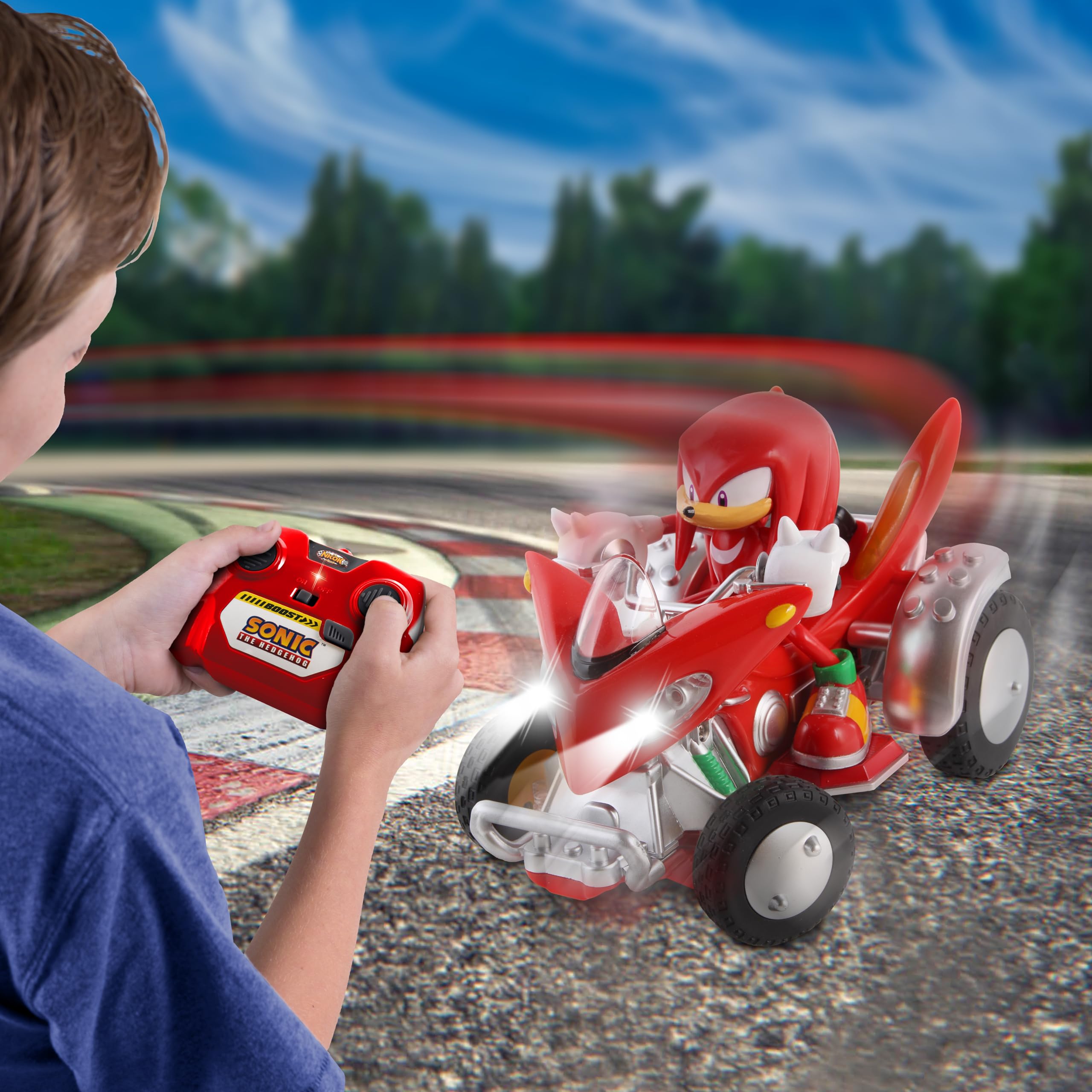 NKOK Knuckles ATV RC car shows Sega licensing on official packaging.