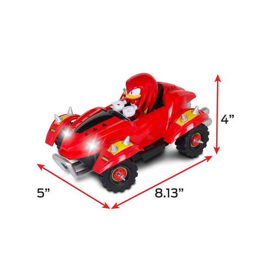 NKOK Knuckles RC car detailed figure reflecting game-inspired aesthetics.