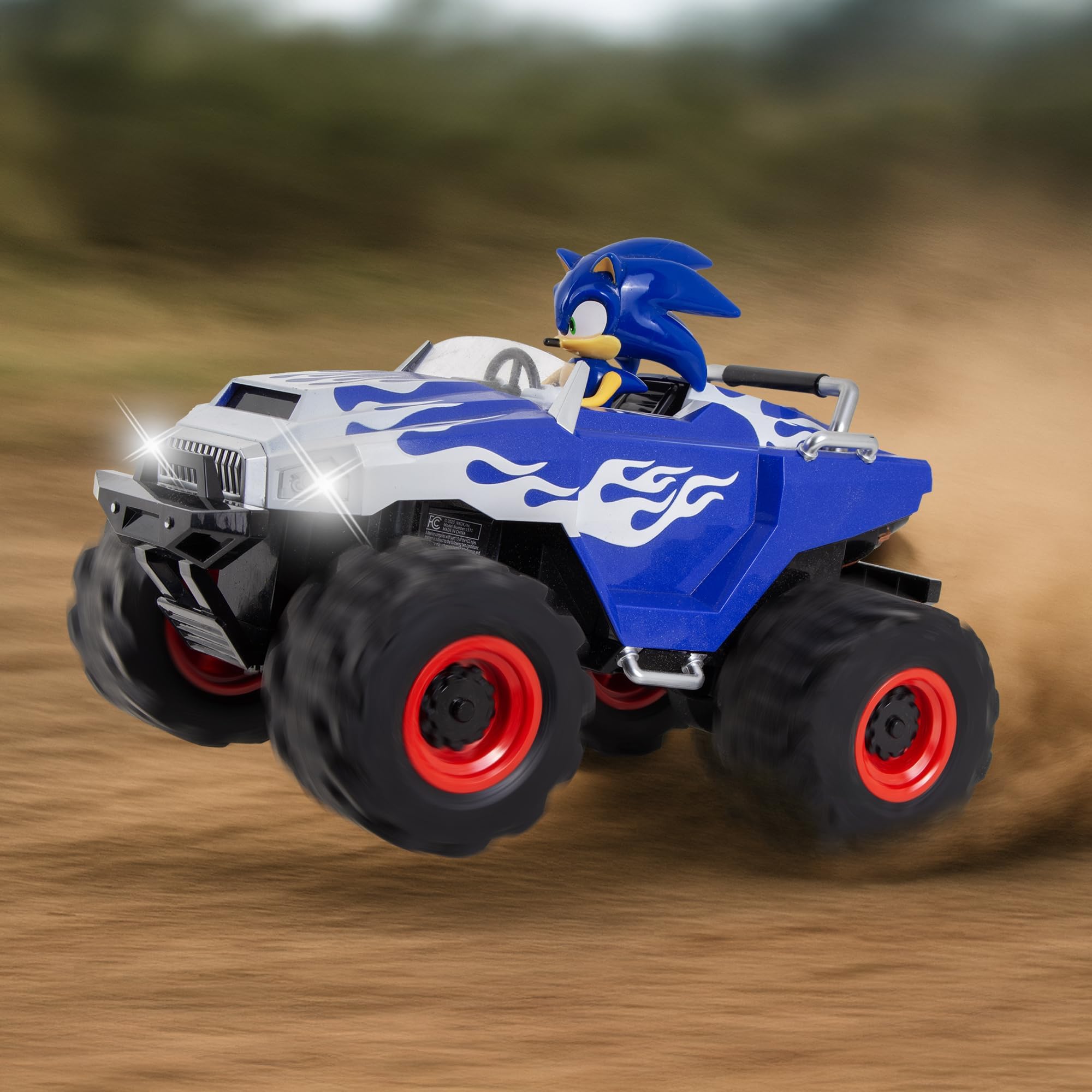 NKOK Sonic CrossWorlds Monster Truck 2.4GHz connection reduces interference.