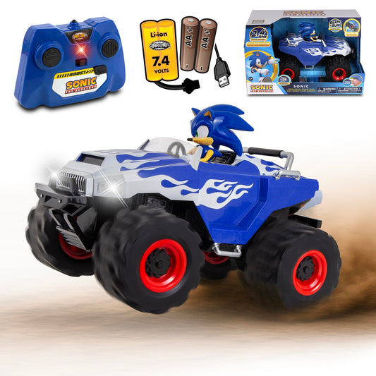 NKOK Sonic CrossWorlds Monster Truck front view highlights rugged off-road design.