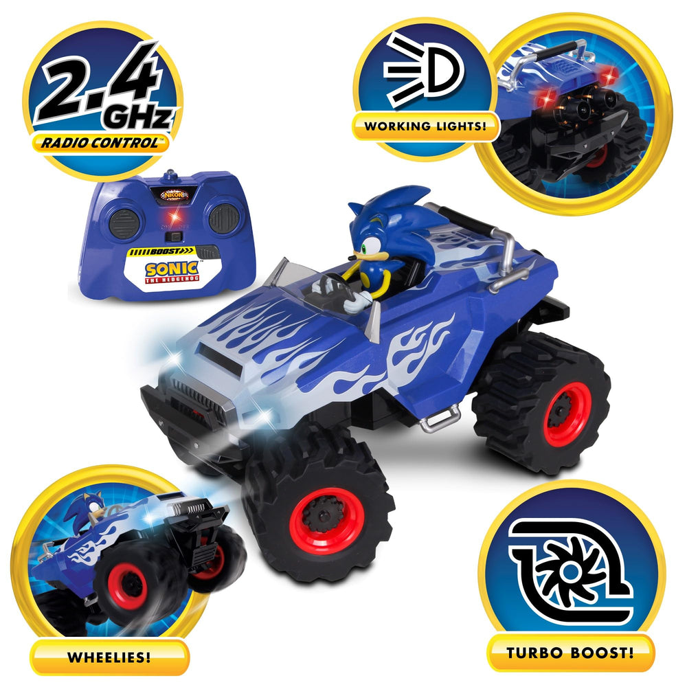 NKOK Sonic CrossWorlds Monster Truck rear lights for night adventures.