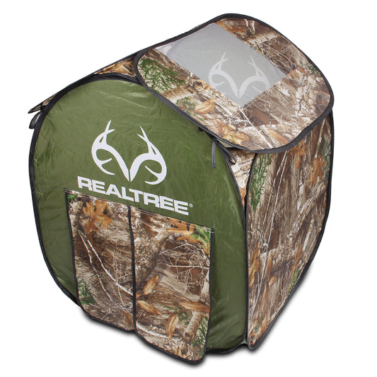 NKOK Realtree Pop Up Play House front view showing quick setup for outdoor play
