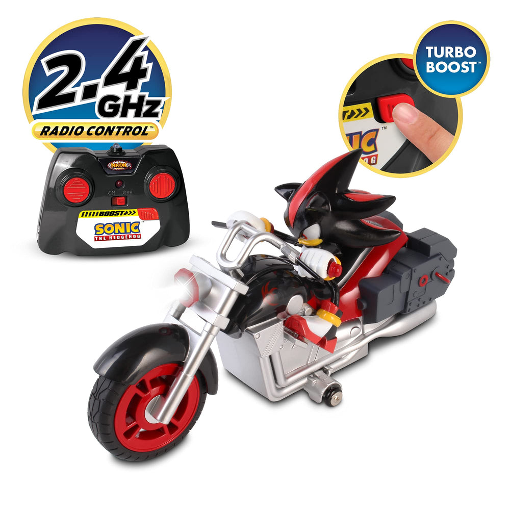 NKOK Shadow RC motorcycle side view ideal for dynamic cornering.