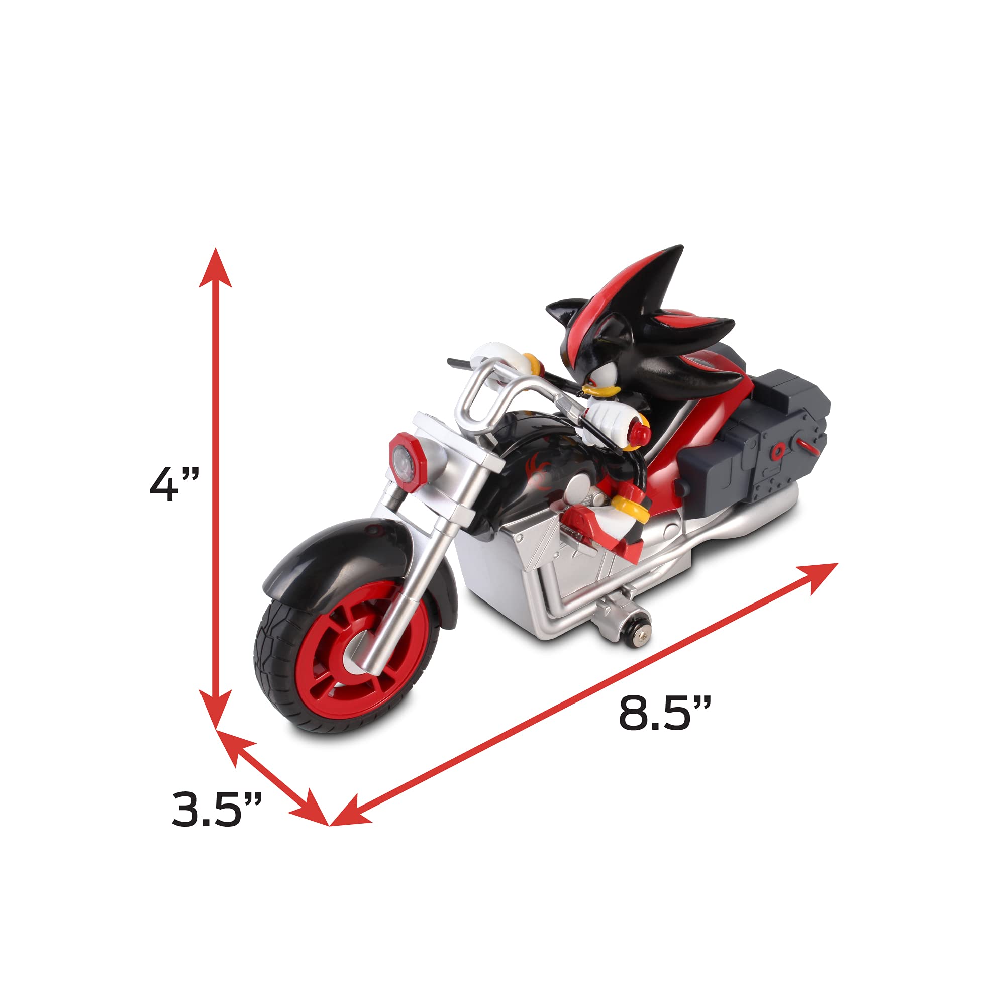 NKOK Shadow RC motorcycle top view shows sleek profile and speed cues.
