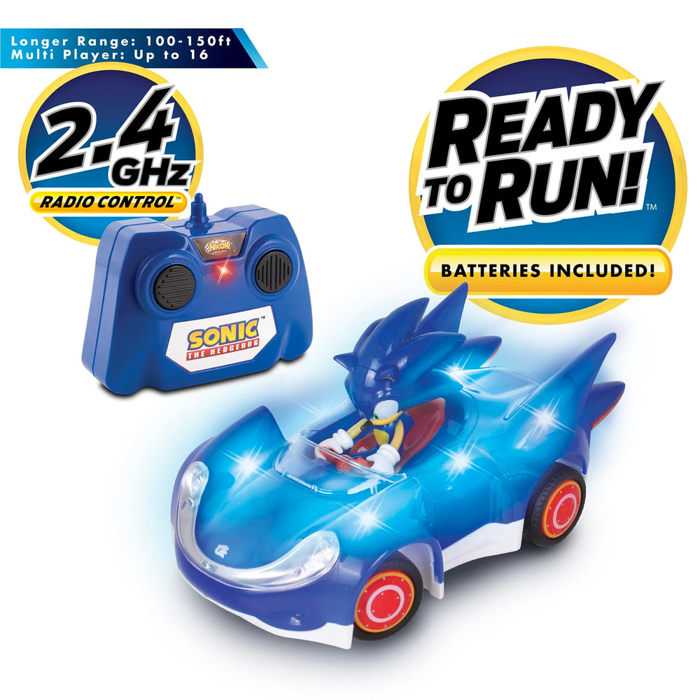NKOK Sonic Glow Racer LED illumination with multiple glow modes for dramatic effects.