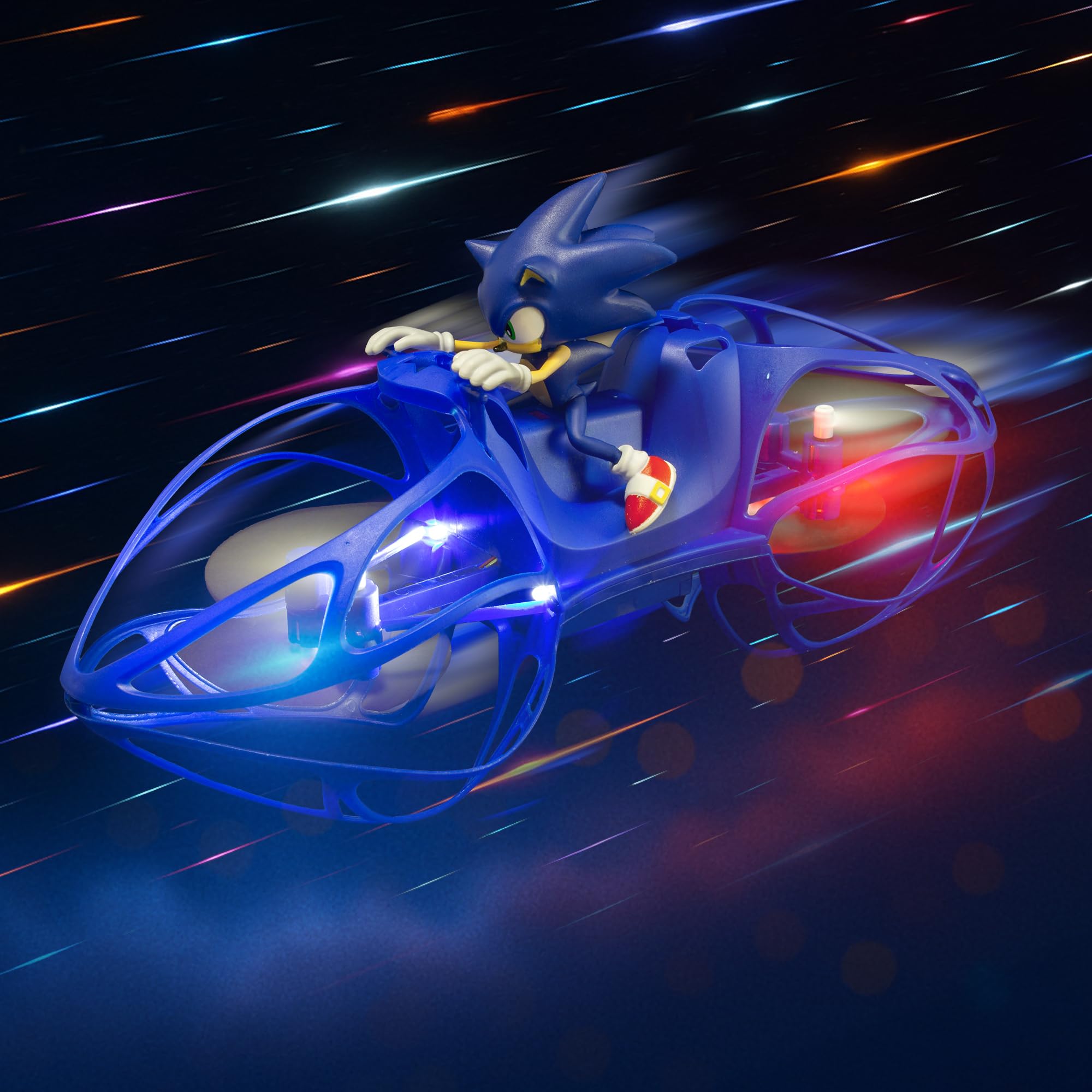 NKOK Sonic HoverBike side view highlights aerodynamic design and stability.