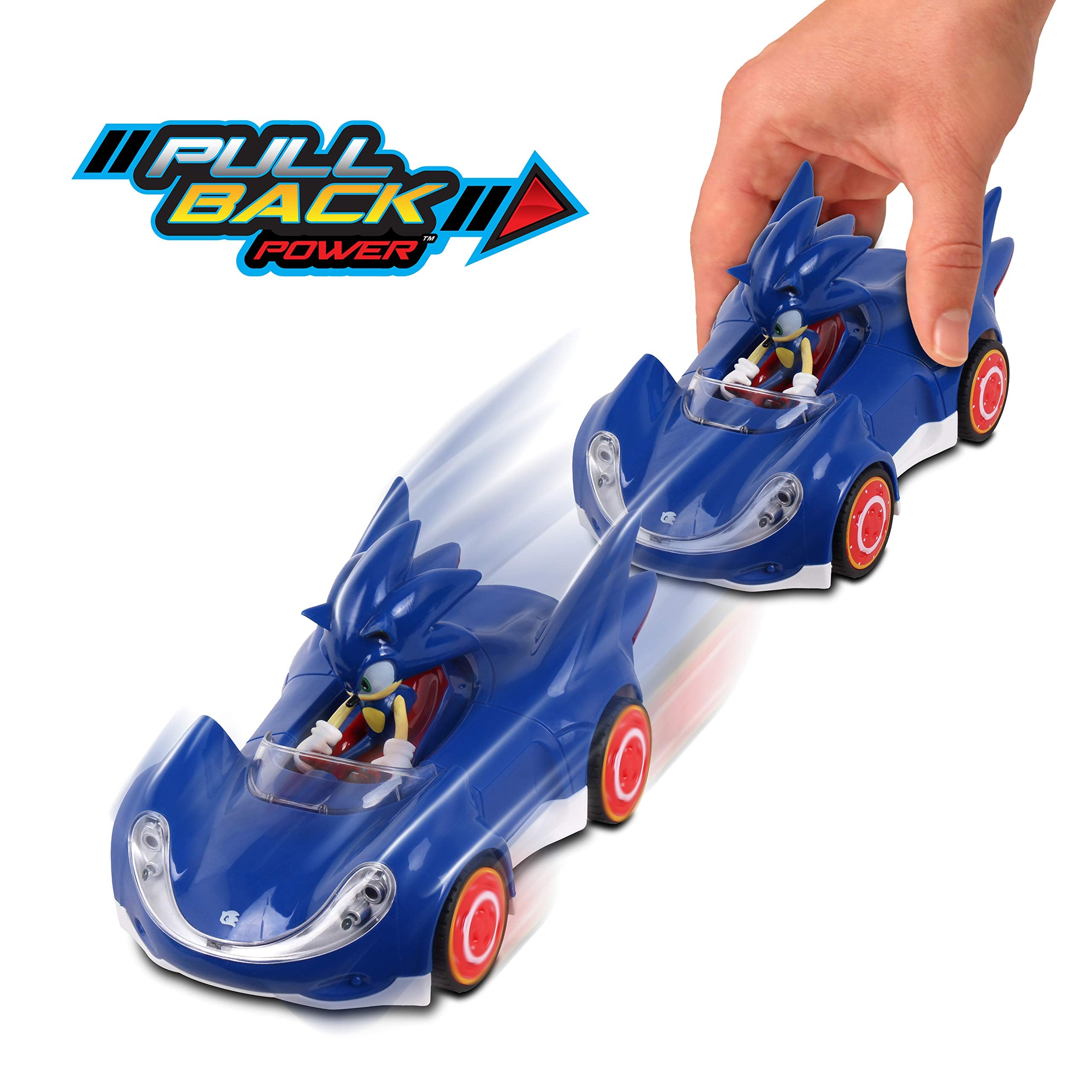 NKOK Sonic Speed Star detailed figure and vehicle for display.