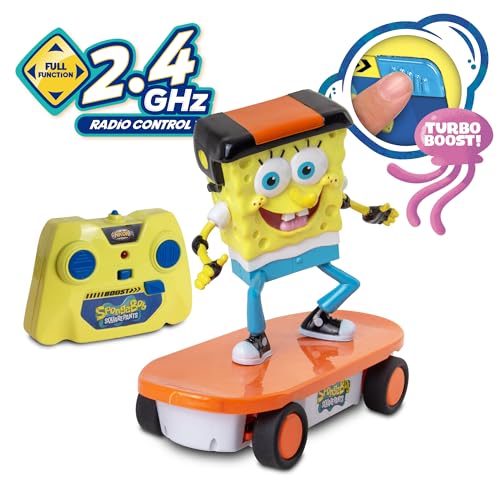 NKOK SpongeBob RC transmitter at 24GHz enables longer-distance control.