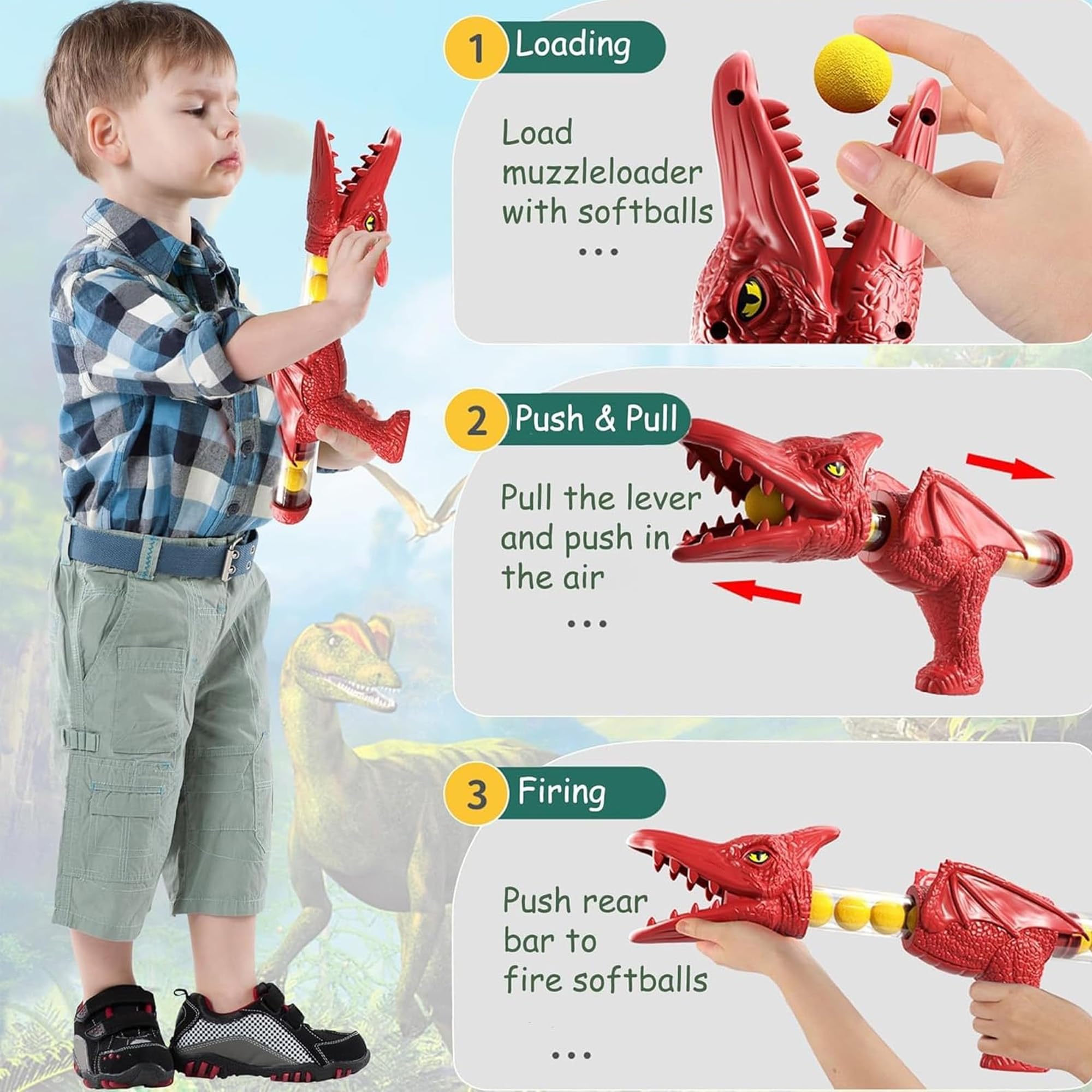 NMM movable dinosaur shooting toy dinosaur sounds enhance victory moments.
