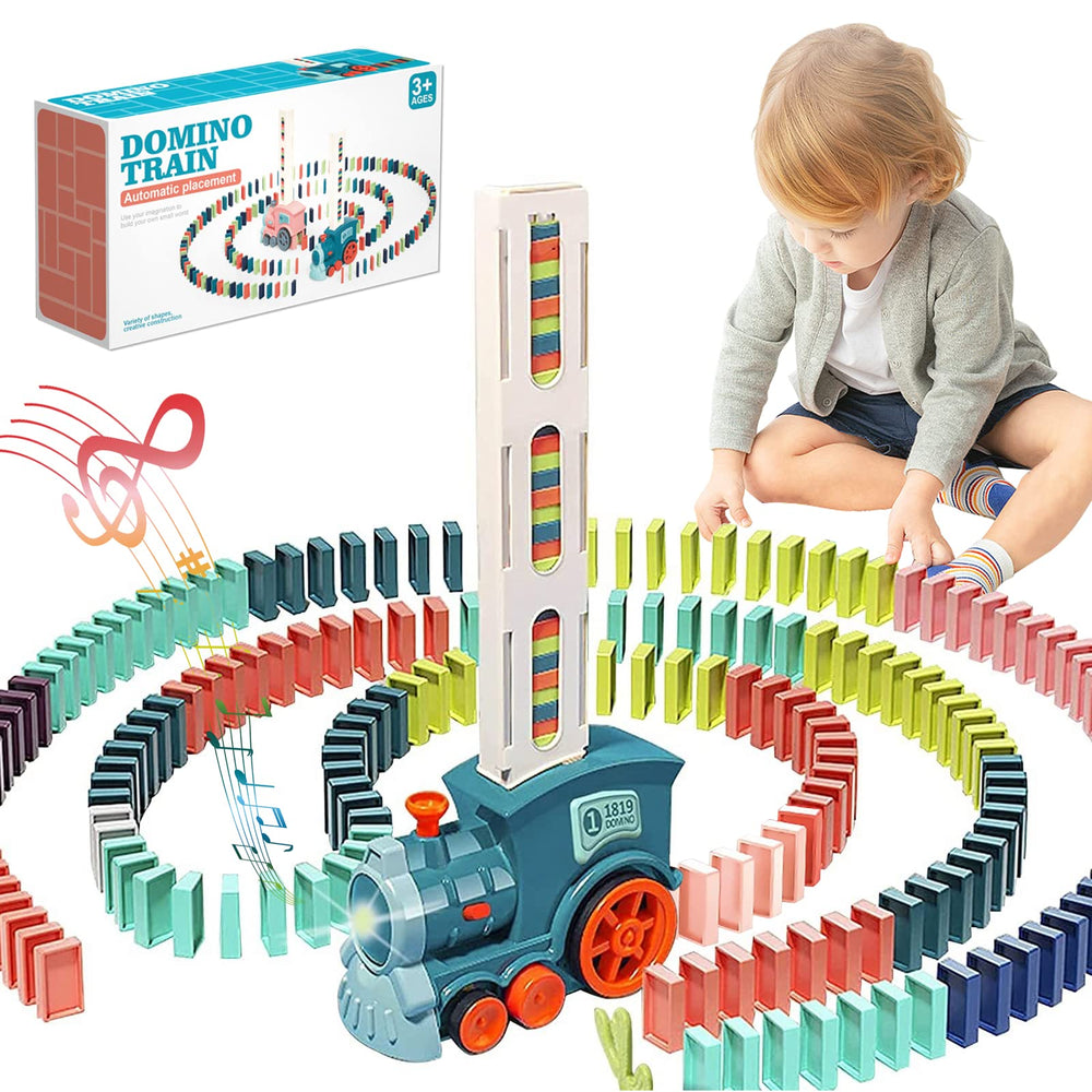 Noaideoi domino train small train for creative play and early spatial skills.