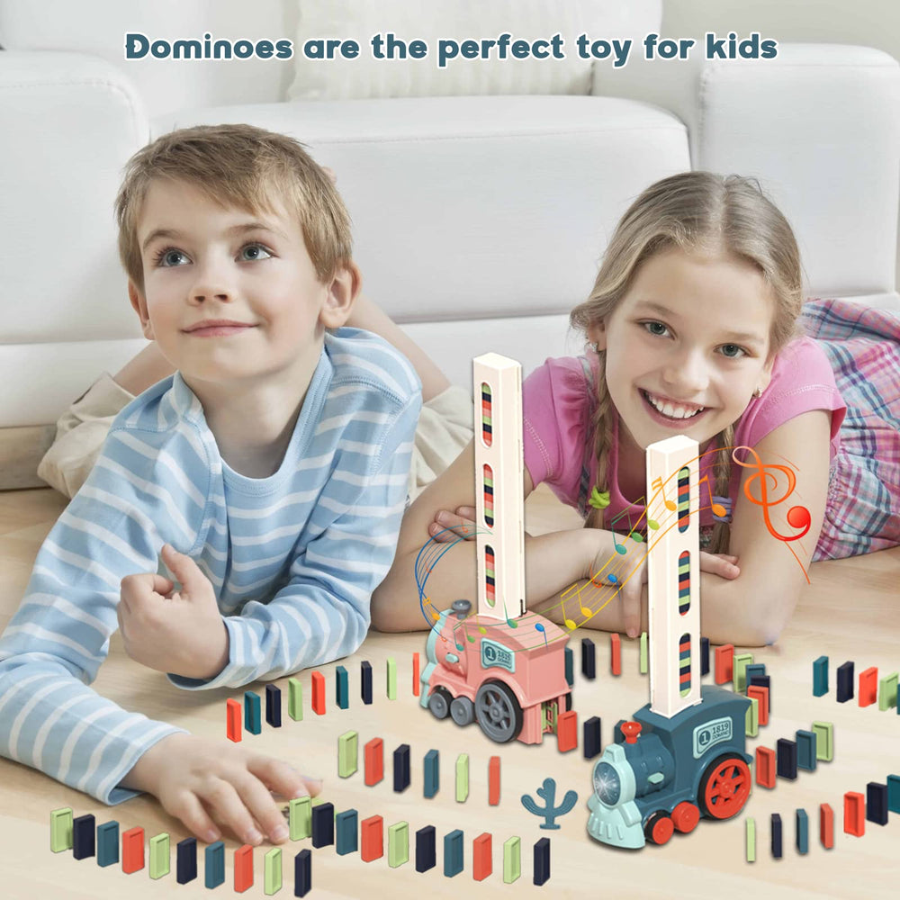 Noaideoi domino train track layout supports creative layout planning.