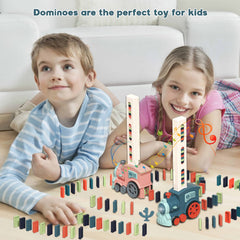 Noaideoi domino train track layout supports creative layout planning.
