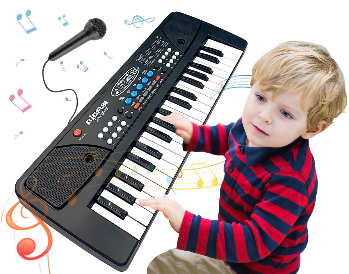 Noaideoi 37-key kids piano keyboard close-up for early music exploration.