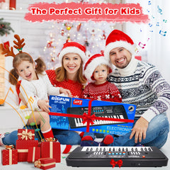Noaideoi portable piano powered by batteries or USB for travel.