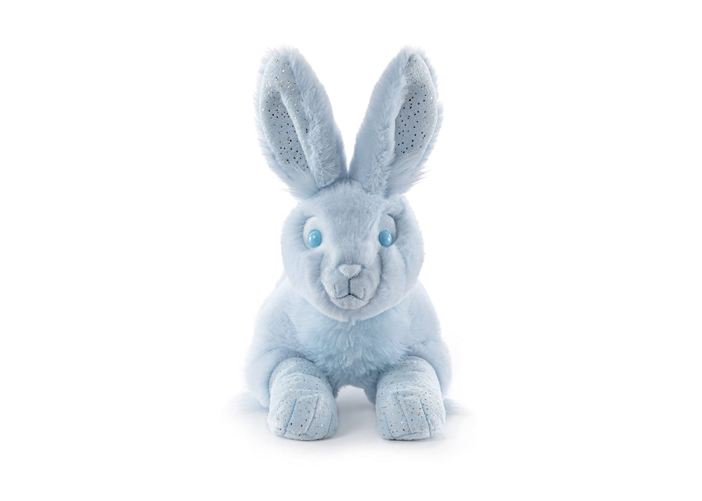 The Noble Collection Patronus Hare plush side view, a charming display piece