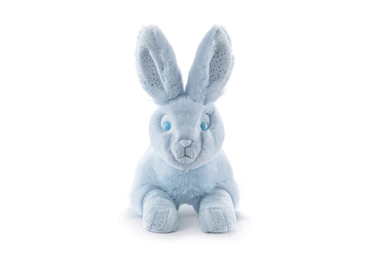 The Noble Collection Patronus Hare plush side view, a charming display piece