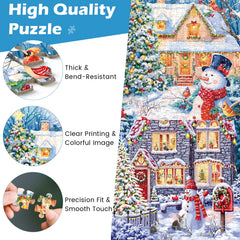 Noceba cozy house and Christmas tree ideal for family puzzle night.