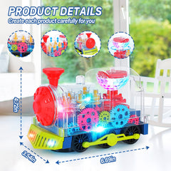 Noetoy light up train toy tummy time play encourages reach and exploration