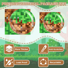 Nolaroth Pixel birthday cups offer mess-free servings for little guests.