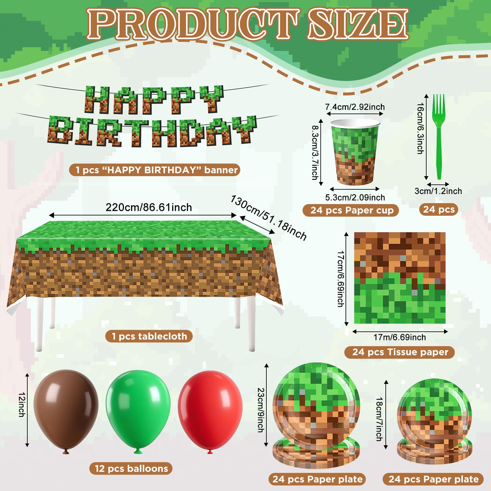 Nolaroth Pixel birthday napkins provide quick, stylish wipe-ups during celebrations.