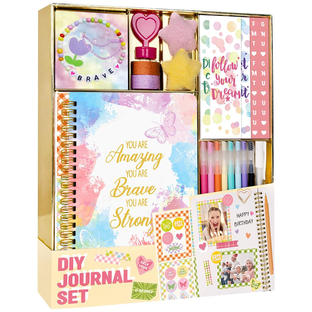 Nollh DIY journal kit cover with butterfly motif, ideal for creative gifting