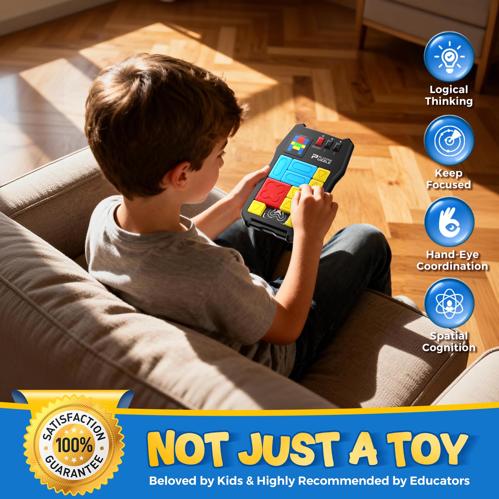 Noltola Super Slide puzzle game compact travel design ideal for on-the-go play