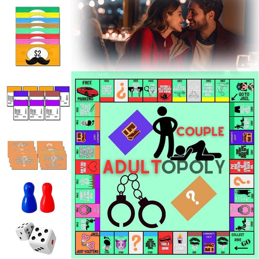 Nonshio adult board game with dice and tokens for engaging date-night tasks.