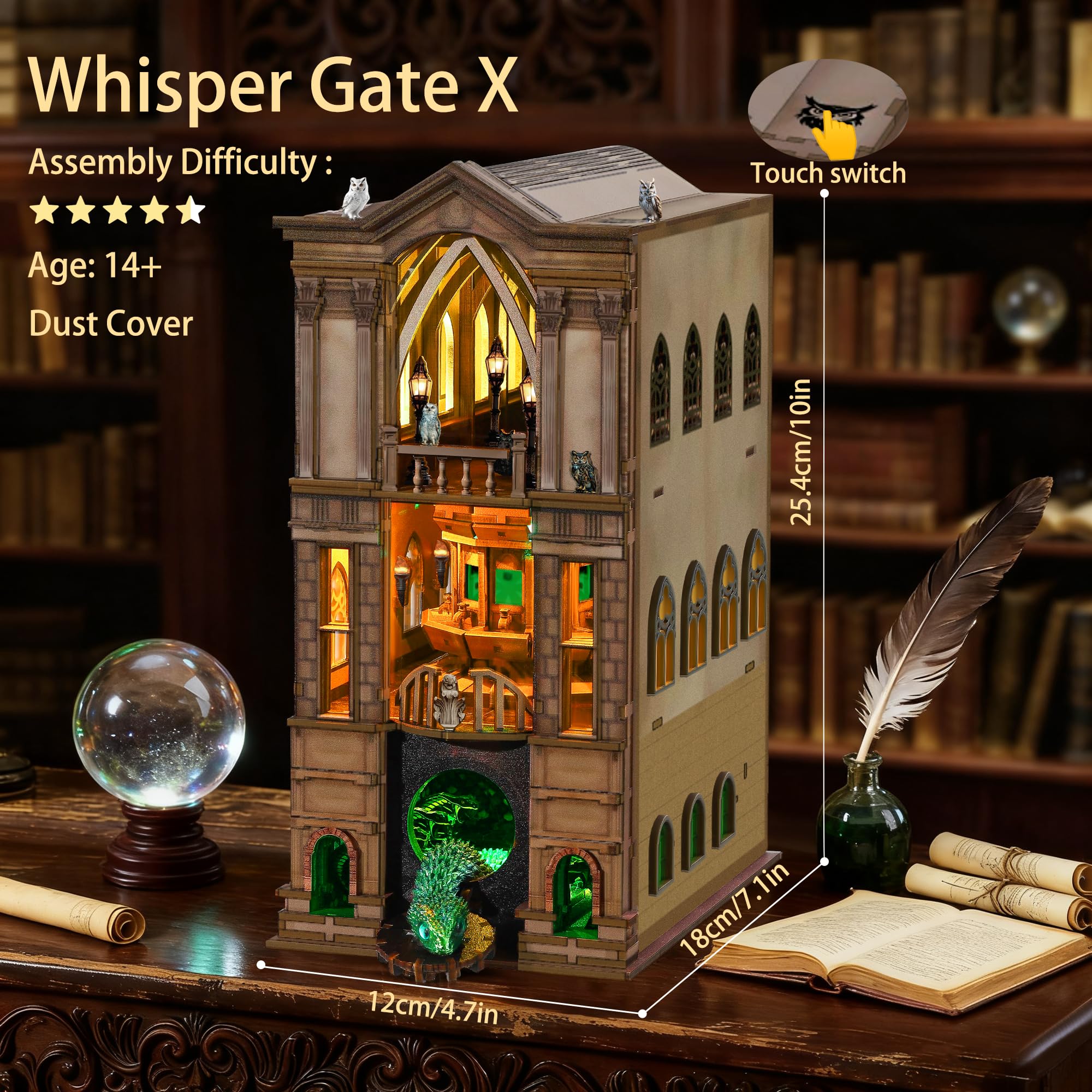 NookMaster Whispering Gate X serpent temple glow adds dramatic effect.