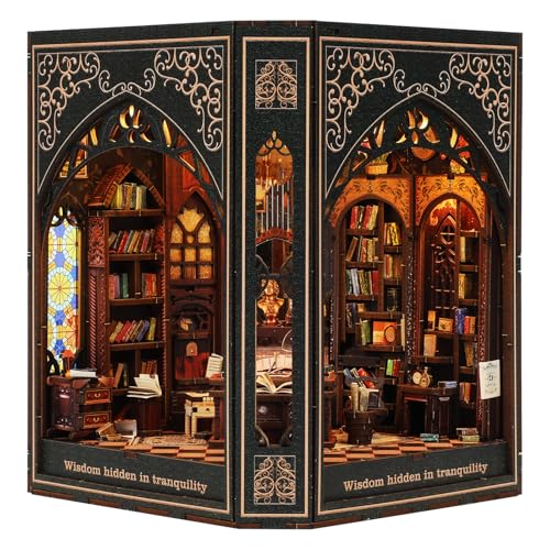 NookMaster wooden frame for a warm, eco-friendly book display on a shelf.