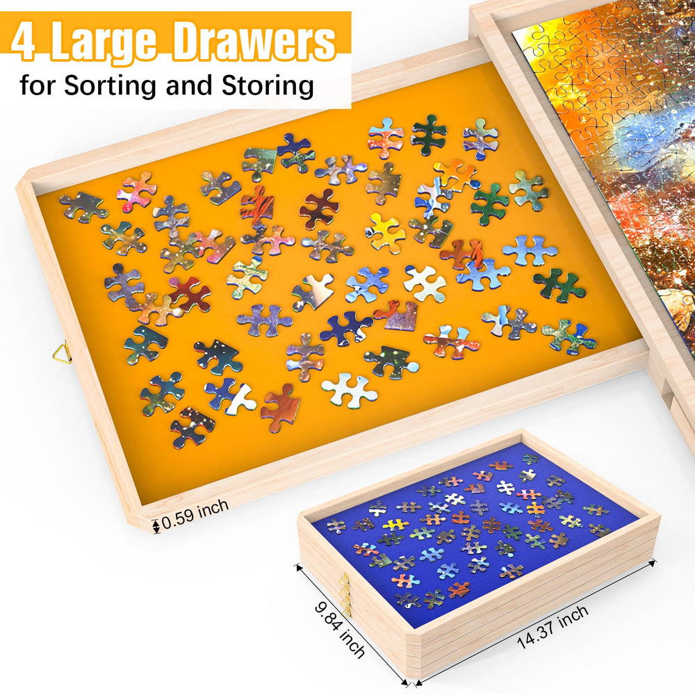 NORBASE 30x22 inch puzzle board offers ample workspace for 1000-piece puzzles.