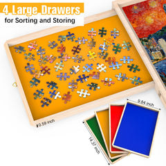 NORBASE puzzle board with 360-degree wheels enabling flexible rotation during puzzle work.