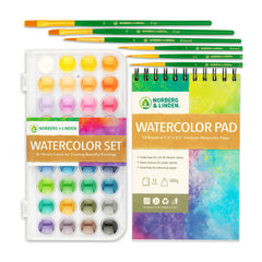 Norberg & Linden watercolor palette with 36 colors for versatile painting projects